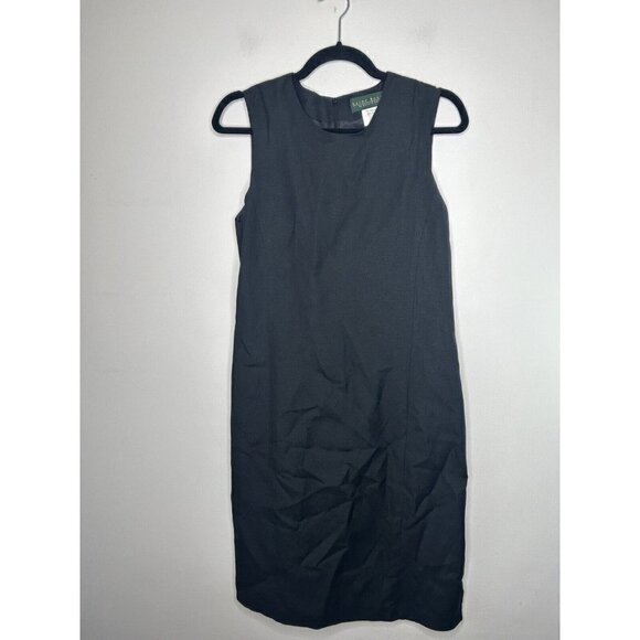Harve Benard Women's Sleeveless Button Down Linen Blend Solid Black Size 12 - Picture 1 of 13
